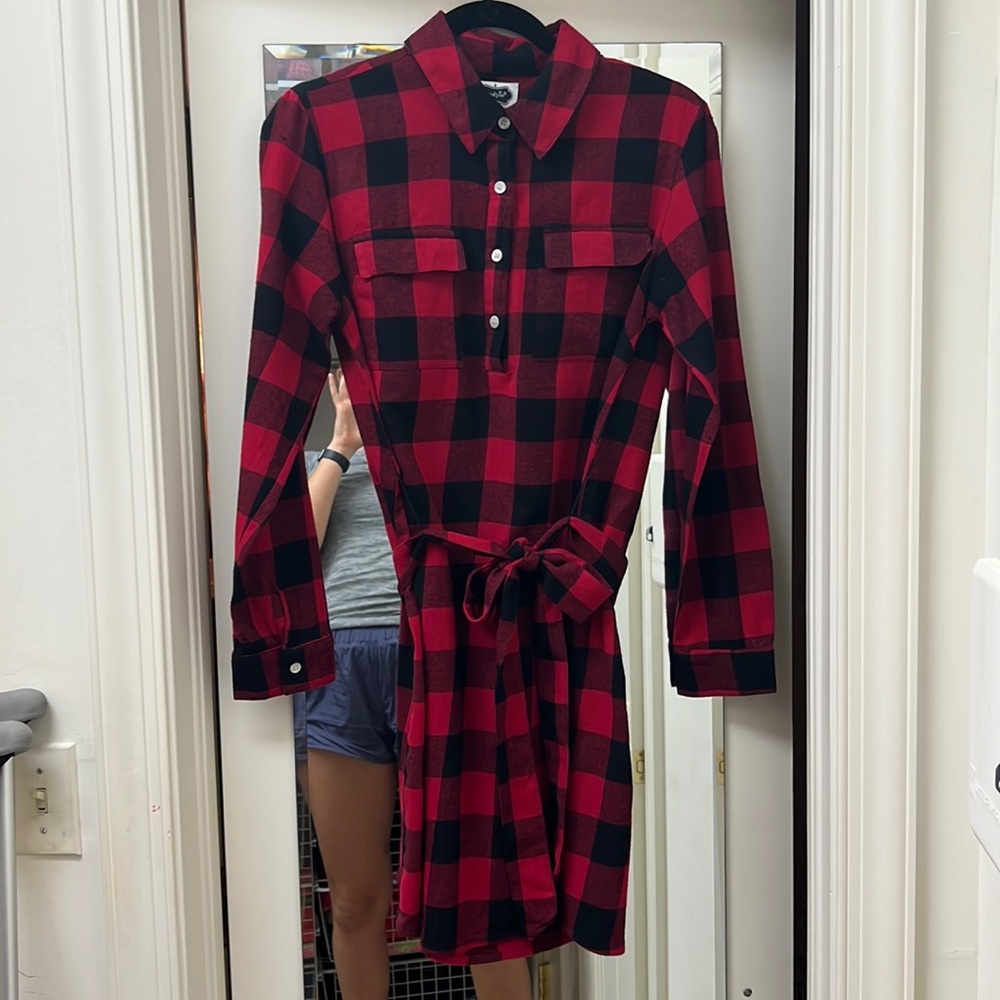 Mud Pie Buffalo plaid dress